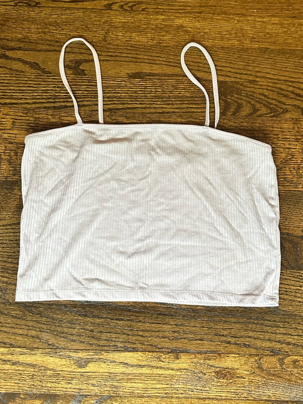 Lilac Ribbed Crop Top. SIze M